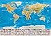 Scratch Off World Map By Trip Fix: Personalized Travel Poster, Blue And Silver Colored, Detailed And Educational Adventure Tracker, Divided USA States, Unique Gift, Home Decor, Geography Teacher Tool