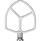 18/8 Stainless Steel Flat Beater for KitchenAid 5-6qt Bowl-Lift Stand Mixer | Paddle Attachment for Professional 600, Professional 5 Plus, K5 &amp; KP26, 6 Qt Mixer Accessory