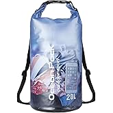 Baitoo Waterproof Dry Bag,10L/20L Roll Top Waterproof Dry Bag Backpack For Kayaking Boating Swimming fow Women Men (Blue-20L)