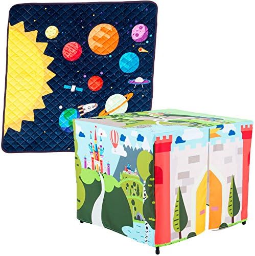 The Ultimate Space Conquering Baby Adventure Bundle - Outer Space Play Mat And Enchanted Castle Hideout For Playing!