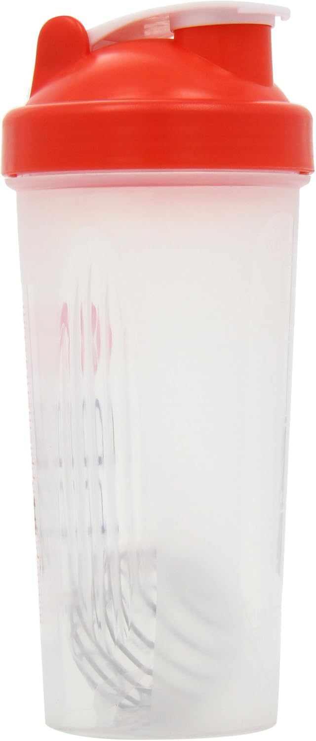 PhD Nutrition Mixball Shaker, Shaker for Protein Shakes Wire Mixball Whisk, Red Non-Drip Screw Lid, Transparent Colour, 600 ml - Image 5