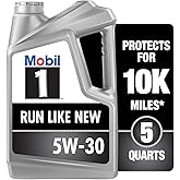 Mobil 1 Advanced Full Synthetic Motor Oil 5W-30, 5 Quart
