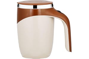 SHOWAY Automatic Magnetic Stirring Coffee Cup Self Stirring Mug Auto Self Mixing Stainless Steel Cup For Coffee Tea Hot Chocolate Milk Mug Fit Home Office Travel(Not Include Battery)