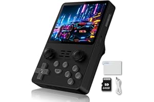 EWDGOES RGB20S Handheld Game Console 3.5 inch Retro Games Consoles Hand-held Classic Emulator Preinstalled 64GB Black