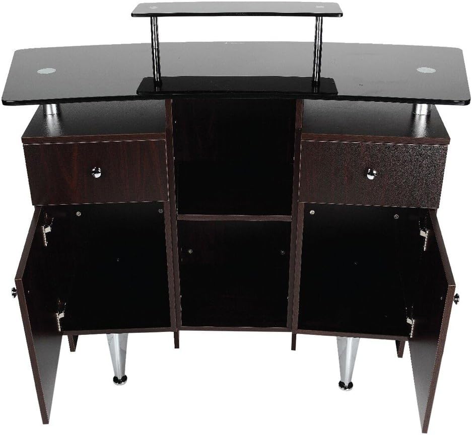 J & A Glass Top Reception Desk for Salons & Spas, JA-DP-RECP: Kitchen & Dining