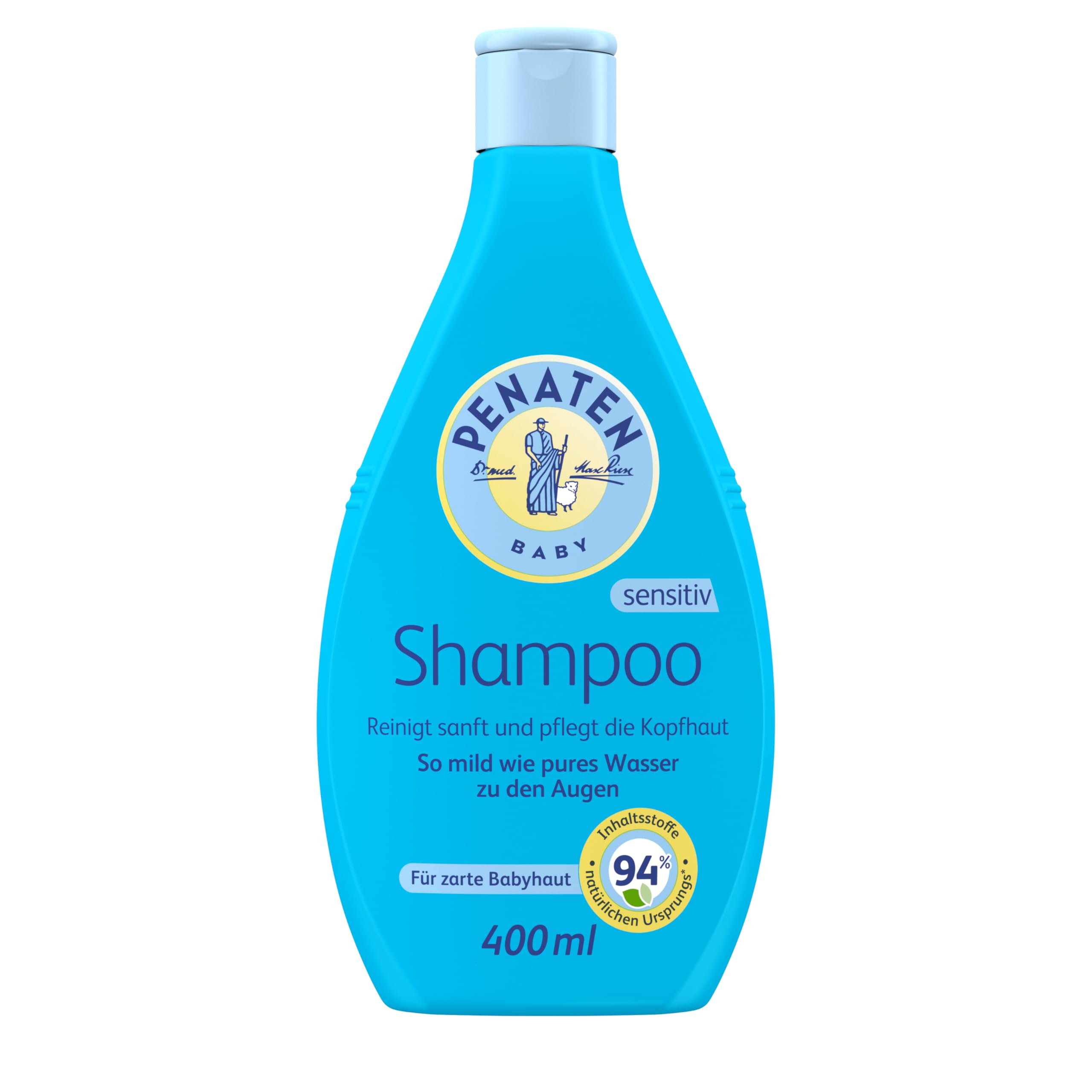 PENATEN Shampoo 400 ml, besonders sanft reinigendes und pflegendes Baby Shampoo, speziell für Neugeborene entwickeltes Haarshampoo ohne Parabene, Sulfate und Farbstoffe, reinigt sanft und ohne Tränen
