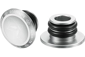 HARFINGTON Bar End Plugs Aluminum Handlebar End Caps Bike Plugs 0.57oz with Matching Rings for MTB Road BMX Fixed Gear Bike, 