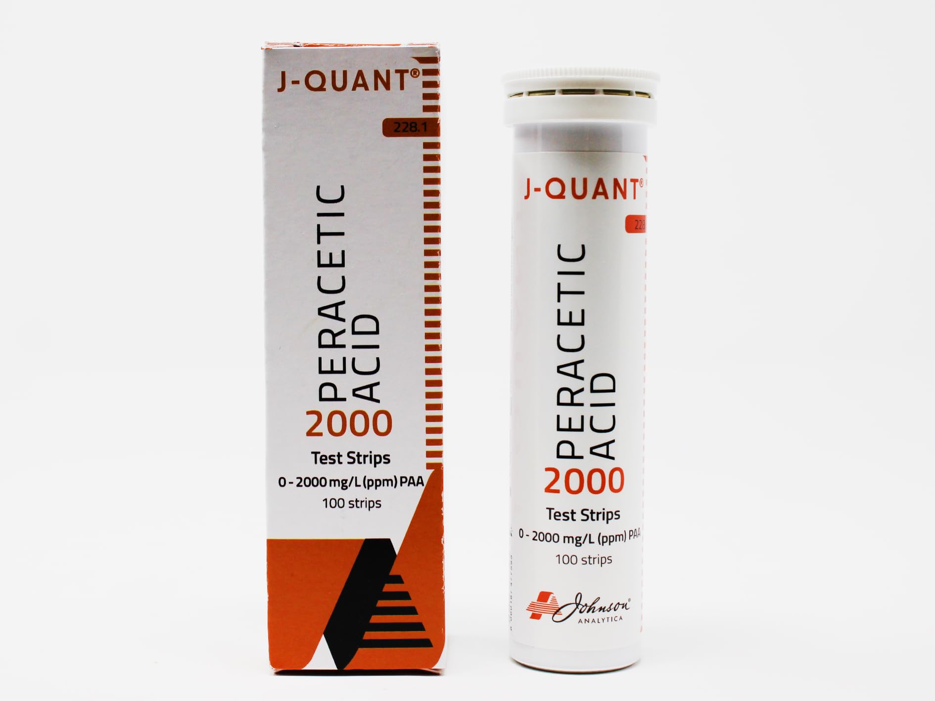 Testallwater - Peracetic Acid Test Strips | 0-2000 mg/l Range | Easy Acid Level Measurement | Pack of 100 | PLA, PE, PS Materials
