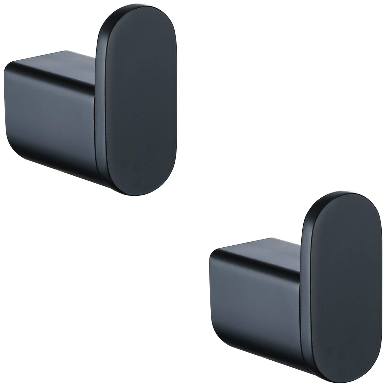 RANDOM Towel Hooks for Bathroom Wall Mounted Hand Towel Holder Matte Black Coat Hooks Heavy Duty Wall Hook for Kitchen Stainless Steel Robe Hook 2 Pack