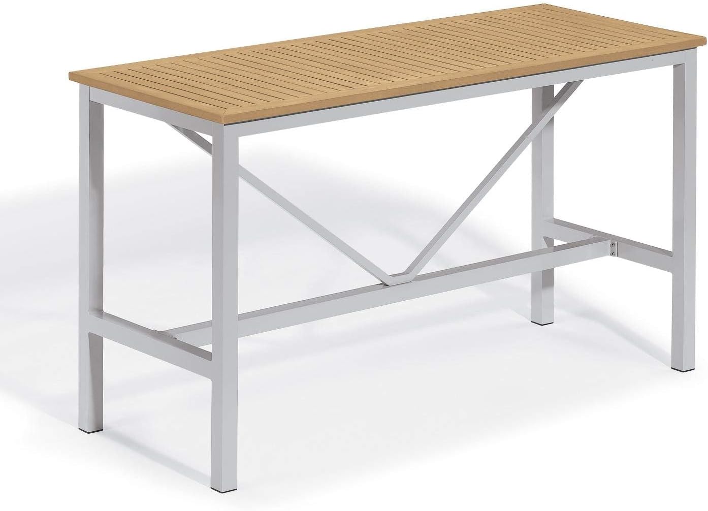 Oxford Garden TV72BRN Travira Bar Table, Powder Coat Flint: Garden & Outdoor