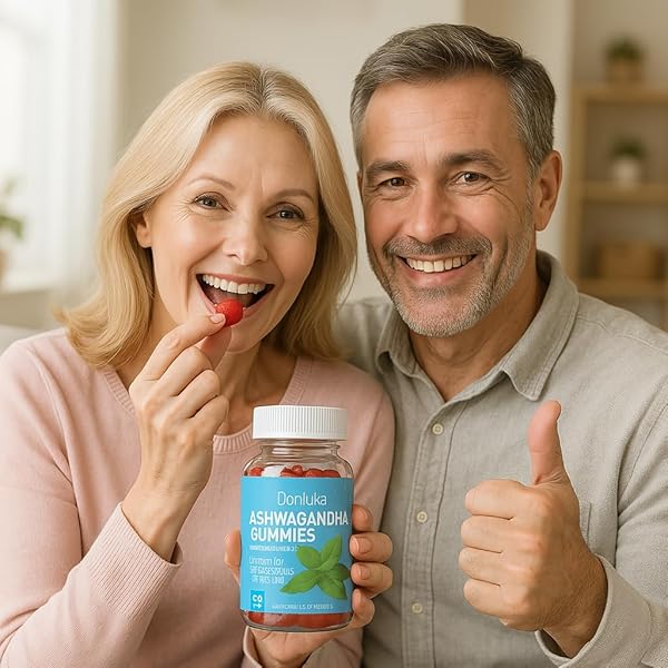 DONLUKA SUPPLEMENT FOR SLEEP, ASHWAGANDHA AND VITAMIN D3 GUMMIES, 120 COUNT, BOOST ENERGY, SUPPORTS CALMNESS, SUPPORTS STEADY ENERGY LEVELS, SUGAR FREE, NON-GMO (2 PACK)