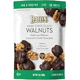 Bazzini Dark Chocolate Walnuts, Gourmet Walnuts Coated in Rich Dark Chocolate, Kosher, Since 1886 Gourmet Nut Snack, Made in USA (7oz Pouch)