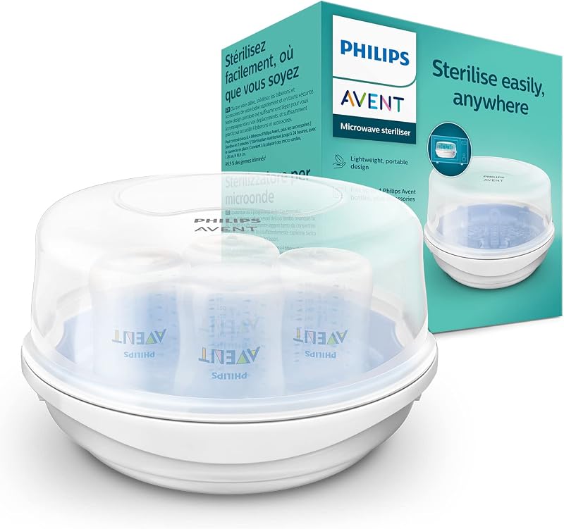 Philips Avent Microwave Steam Sterilizer SCF281/02 for Bottles Pacifiers Cups