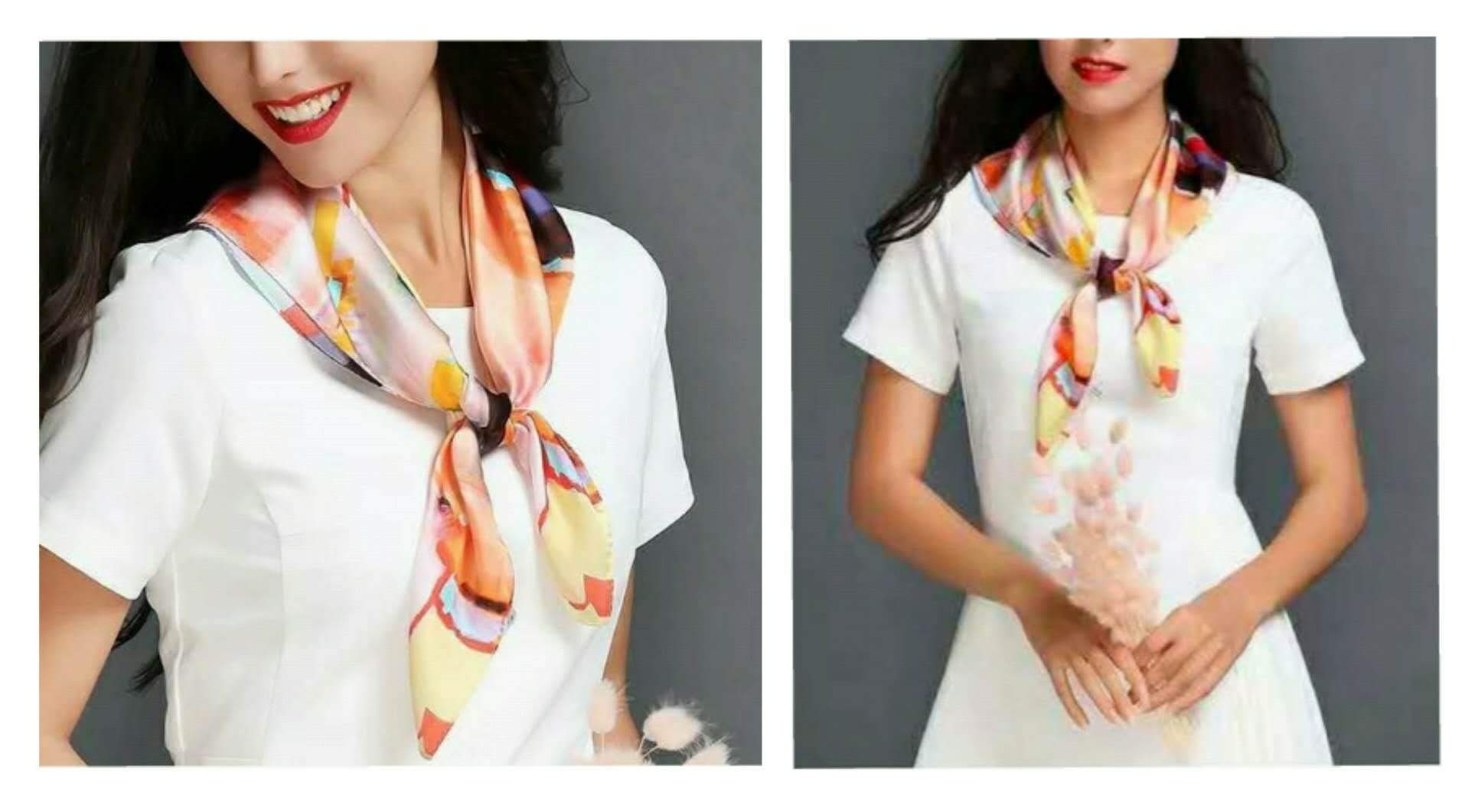 100% Pure Mulberry Silk Square Scarf for Hair-27''x27''- Soft Breathable Lightweight Satin Silk Neckerchief Headscarf 100% Pure Mulberry Silk Square Scarf for Hair-27''x27''- Soft Breathable Lightweight Satin Silk Neckerchief Headscarf