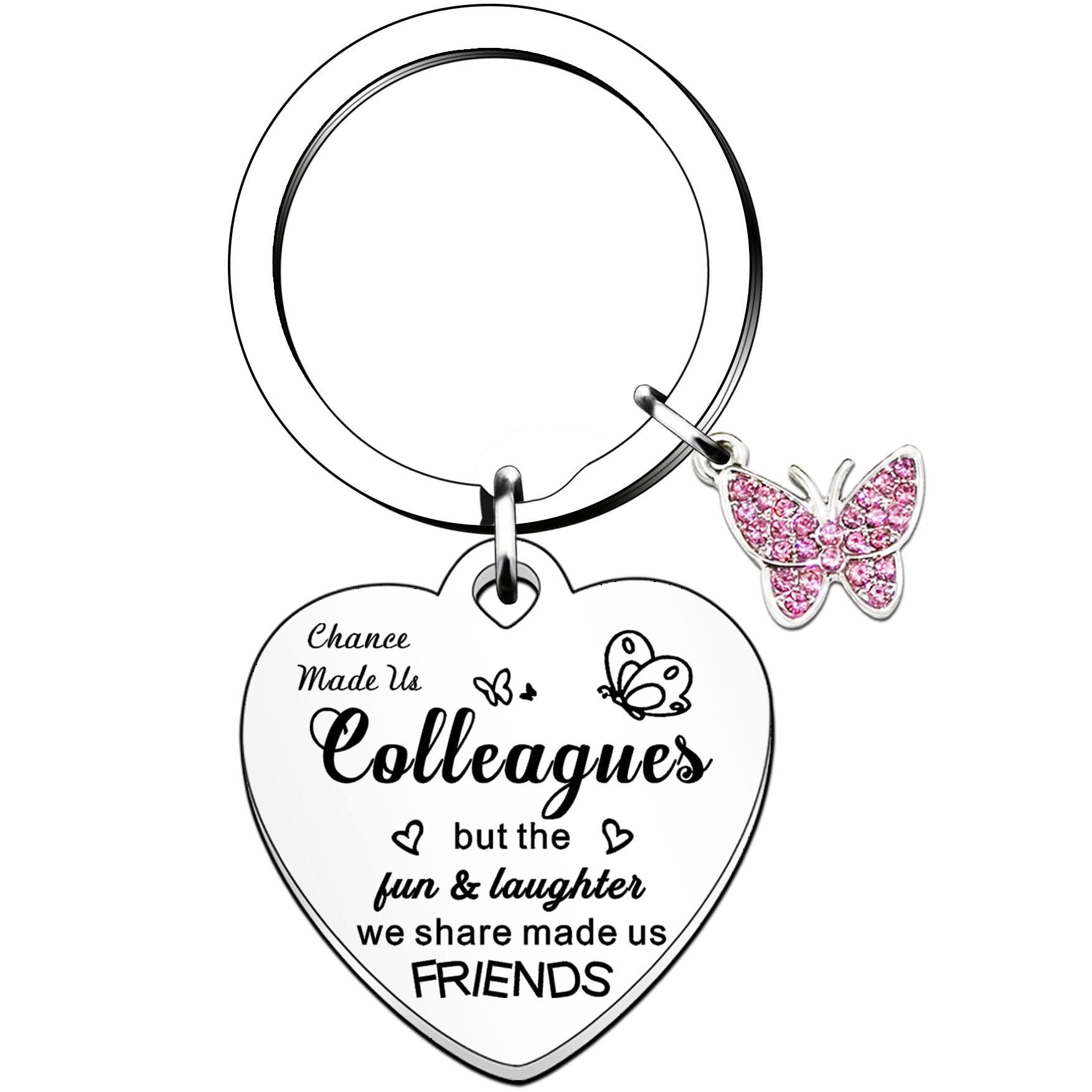 HULALA Chance Made Us Colleagues Keepsake Keyring Keychain Key Ring Colleague Leaving Farewell Gifts For Women Work Bestie Friends