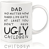 Fathers Day Dad Gifts from Daughter Son Wife: 11oz Funny Coffee Mug for Father,Unique Christmas Presents for Dad Husband Men Him,Heartwarming Retirement Anniversary Birthday Gifts for Daddy Stepfather