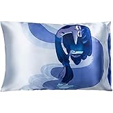 Jay Franco Disney Pixar Inside Out Ennui Satin Pillowcase - Standard Size 20x30 Inch Silky Soft Blue Premium Pillow Cover