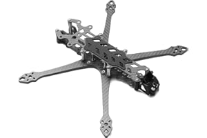 HUIOP Freestyle Frame Kit, 7 inch 295mm FPV Carbon Fiber Freestyle Frame Kit Wheelbase 295mm Arm 5.0mm Suitable for Long Range Drone