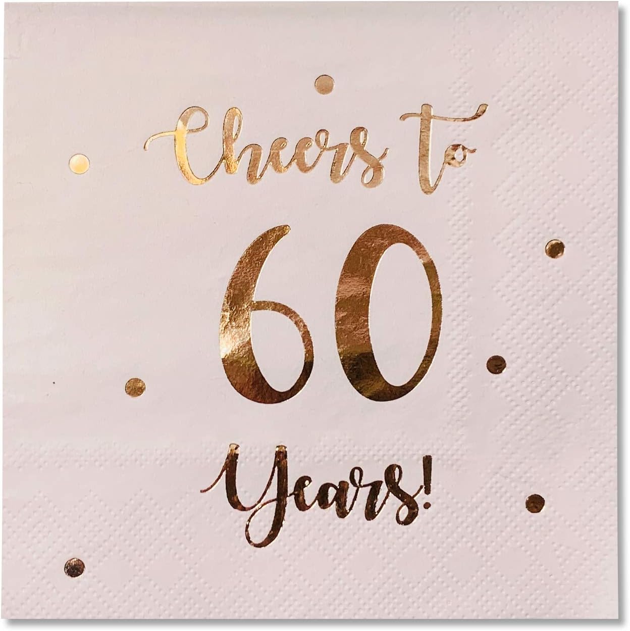 Cheers To 60 Years Cocktail Napkins Happy 60th Birthday Decora