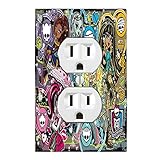 Monster High Light Switch Cover And/or Outlet for Bedroom or Bathroom Monster High Ghouls Rule, Scare Squad, Ghouls Back,ghoul Group,freaky Fashion, Ghoulie Gang Bedding (1x Outlet)