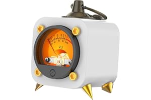 FEIFANZHE Wireless Audio Retro Analog VU Meter Sound Level Indicator DB Panel Display, VU Warm Back Light Audio Level Amp, Music Sync and Pickup Rhythm Ambient Lights - FVU1-W