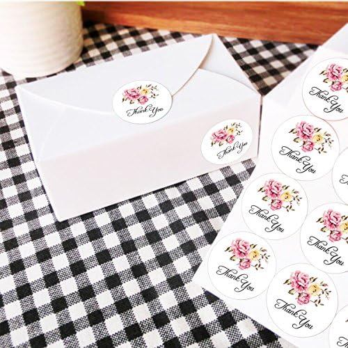 Mookee 100Pcs Thank you Sticker Labels, 1 Inch Round
