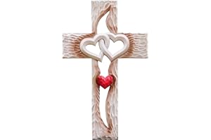 Oooct Carved Cross, Cross Wall Decor, Resin Love Cross, Never Separates Love Cross, Great Christian Gift, Wall Art Gift, Home Living Room Decor