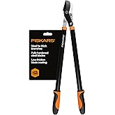 Fiskars 28-Inch Power-Lever Garden Bypass Lopper and Tree Trimmer, Sharp Precision-Ground Steel Blade for Cutting Branches up to 1.75-Inch Diameter