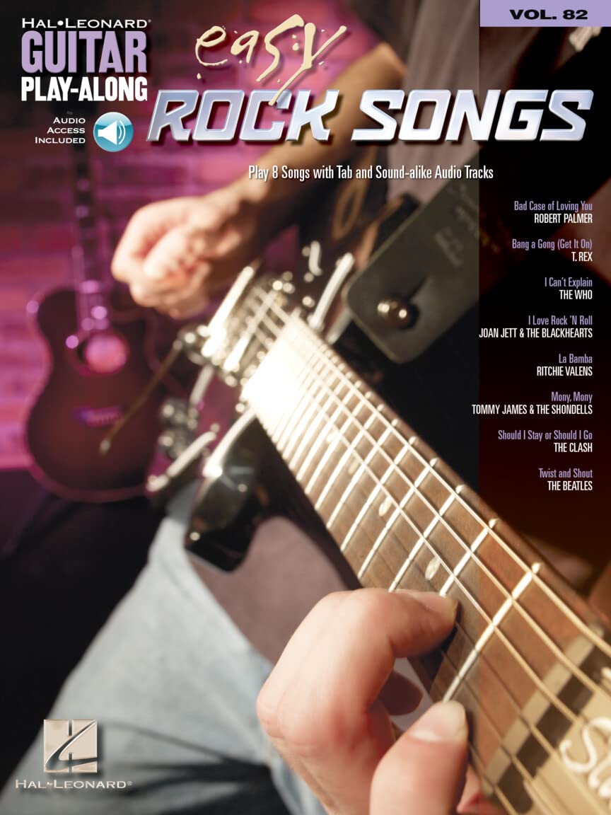 Easy Rock Songs [With CD (Audio)] (Hal Leonard Guitar Play-Along): Guitar Play-Along Volume 82