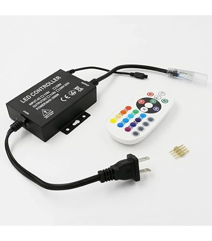 Atenuador LED De Bajo Perfil Para Tiras De Luz – Controlador En Línea Con Cables Desnudos (12-24V)