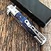 Automatic Push G'store Button Folding Bottle Opener Switchblade Knife Looking Blue TOOL