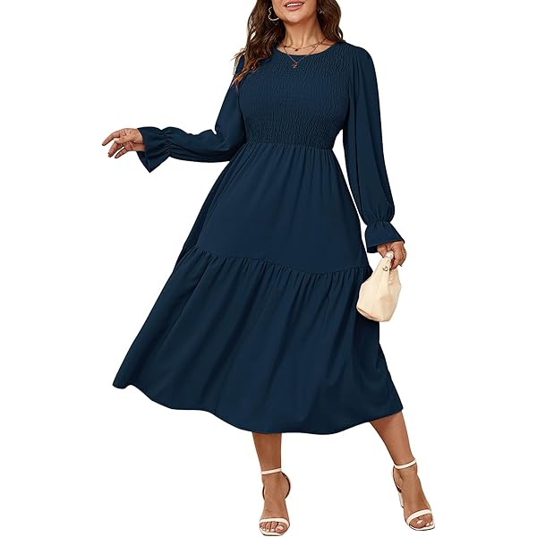 Formal Cocktail Dress V Neck Navy Blue Plus Size Plus Size Women's Pullover  V-Neck Long