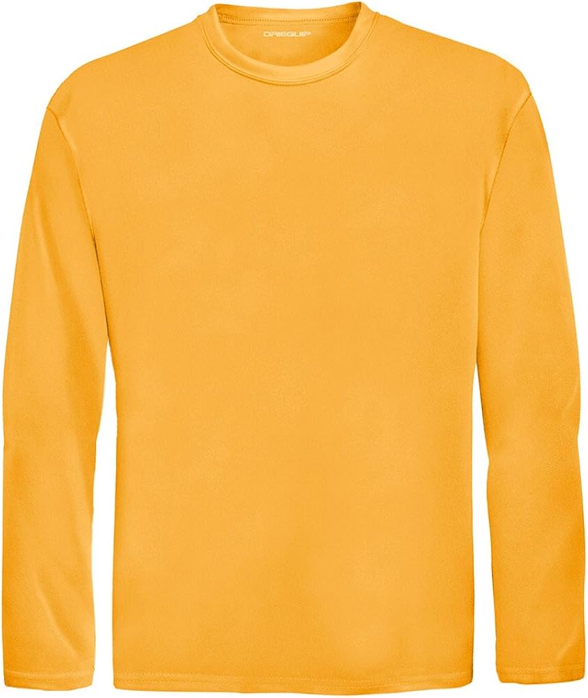 DRI-Equip Youth Long Sleeve Moisture Wicking Athletic Shirts. Youth Sizes XS-XL: Clothing
