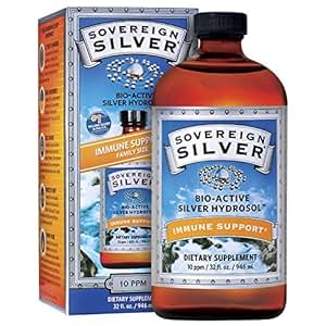 Sovereign Silver Bio-Active Silver Hydrosol for Immune Support - 10 ppm ...