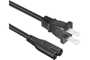 TROSPOW 8.2ft 2 Prong Power Cord Replacement for Xbox One 1 X Game Console 2 Slot AC Power Cord Supply Cable