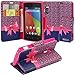 Coolpad Rogue Case, Coolpad Rogue Wallet Case, SOGA® [Pocketbook Series] PU Leather Magnetic Flip Design Wallet Case for Coolpad Rogue 3320A (T-Mobile) - Pink Leopard Ribbon Gift