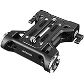 NICEYRIG Camera Baseplate with Rosette Mount, 15mm Rod Base Plate Applicable for Sony FS5 FS7 FX9, RED DSMC2, KINEFINITY Cinema Camcorder - 401
