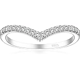 JALOKIVI 2mm 925 Sterling Silver Eternity Rings for Women Cubic Zirconia Half Eternity Wedding Bands Size 4-12.5