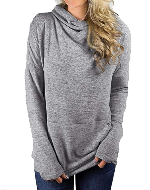 long cowl neck sweatshirt