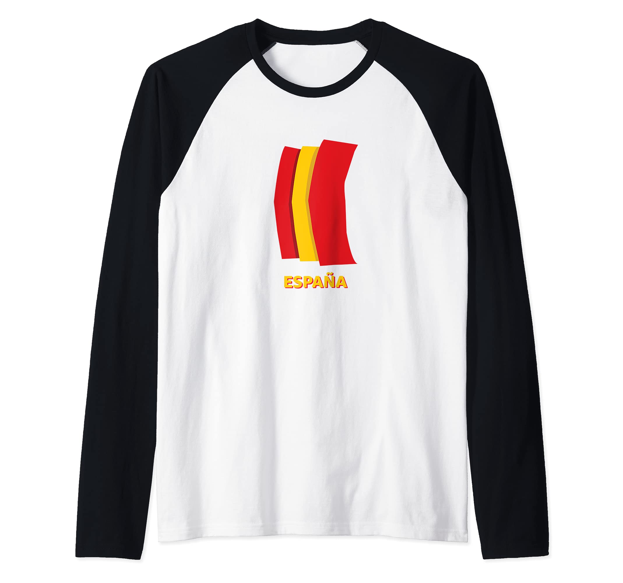Spain Flag Raglan Baseball Tee