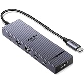 UGREEN Revodok Pro USB-C Hub 6 in 1 10Gbps 4K 60Hz HDMI | 100W PD charging, compatible with MacBook Neo/Pro/Air, iPad Pro, Th