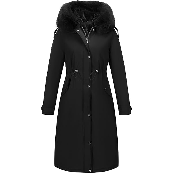 Manteau Femme 32 Degrees - Noir - Taille L - Capuche Amovible - Doublure Chaude