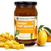 Conscious Food Mango-Honey Fruit Spread 17.6 oz | 100% Natural | Made with Chia Seeds and Honey | No Added Refined Sugar | No Preservatives | Clean Label