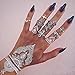 7Color Temporary Tattoo India Henna Kit Tattoo Paste Cone Body Art Painting Drawing with Free 104 pcs Tattoo Templates, 1 x Applicator Bottle and 4 x Plastic Nozzle by YLIANG