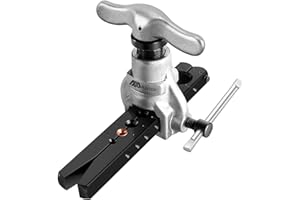 Flexzion Flaring Tools Set Tubing Pipe 8 Dies Sizes 3/16-3/4inch 45 Degree Angle Eccentric Cone Type Kit with Copper Brass Al