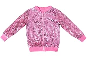 Cilucu Kids Jackets Girls Boys Sequin Zipper Coat Jacket for Toddler Birthday Christmas Clothes