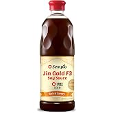 Sempio Premium Soy Sauce: Jin Gold F3, 29.08 fl oz / 860mL | Rich &amp; Savory Flavor Enhancer, Authentic Korean Asian Cuisine, Ideal for Stir-fries, Made in Korea, Kosher, Vegan, Non-GMO