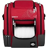 Streamline Discs Voyager Lite Backpack Disc Golf Bag (Burgundy/Dark Gray)