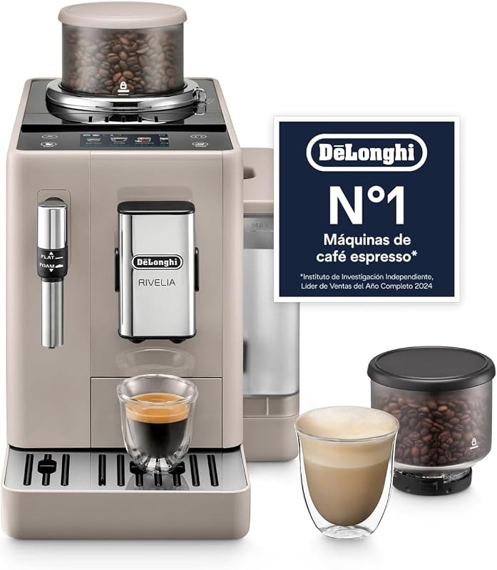 Rivelia - Cafetera Superautomática 8 Bebidas Beige