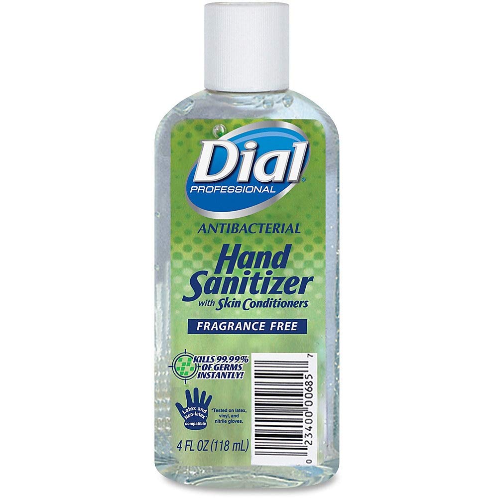 Dial Professional Antibacterial Hand Sanitizer with Moisturizers, 4oz